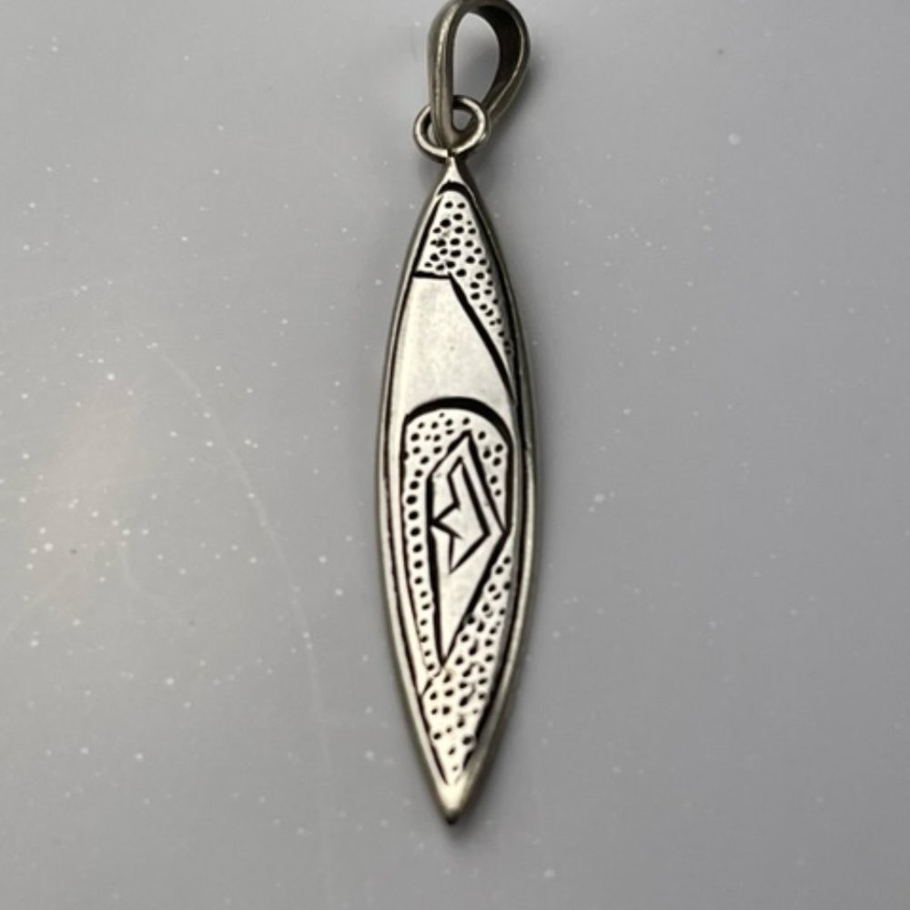 Surfboard Necklace in 925 Sterling Silver